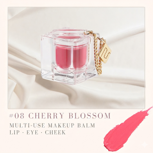 FancyCube Makeup Balm Cherry Blossom soft pink vegan colour balm