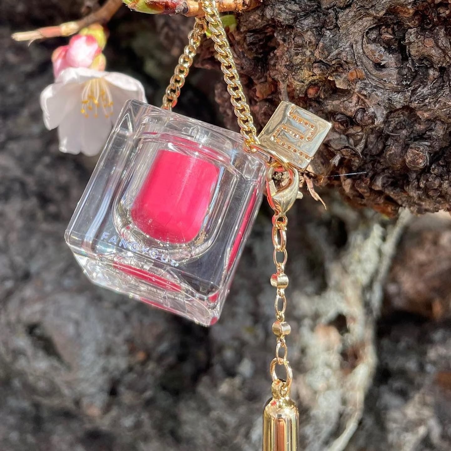 FancyCube Makeup Balm Cherry Blossom on model